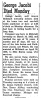 Obit, George Jacobi (1862-1941) Obit, George Jacobi (1862-1941)
