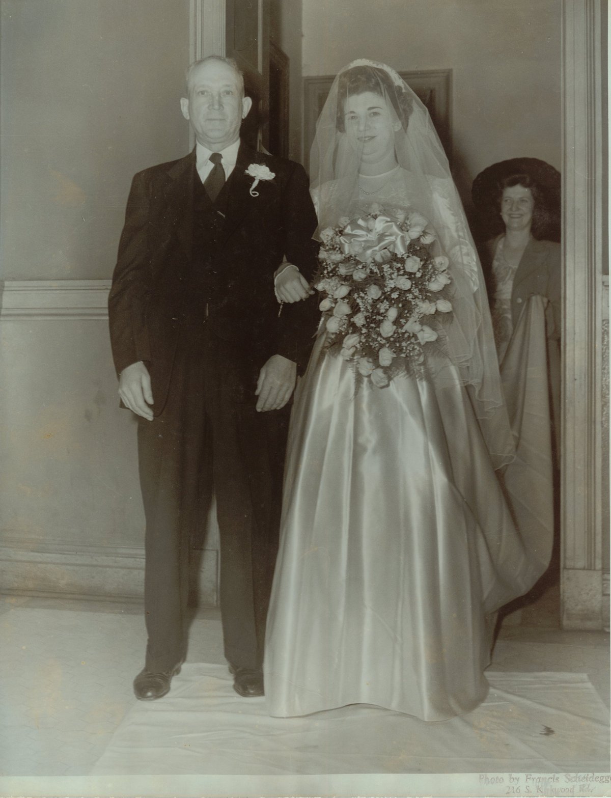 Father Michael and daughter Catherine O'Shea, 1945